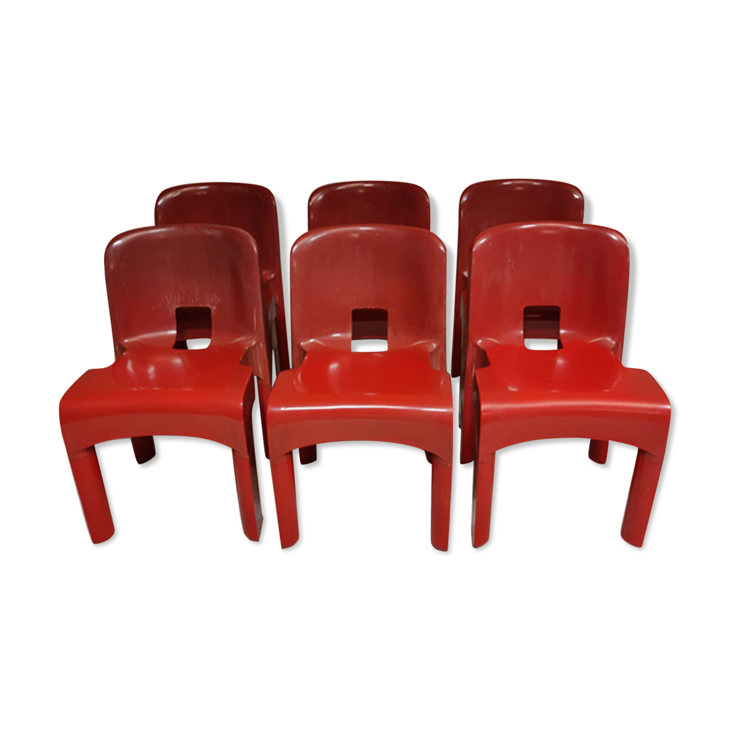 Set of 6 Universale 4867 Chairs by Joe Colombo for Kartell