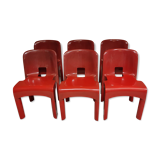 Set of 6 Universale 4867 Chairs by Joe Colombo for Kartell