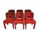 Set of 6 Universale 4867 Chairs by Joe Colombo for Kartell