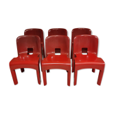 Ensemble de 6 chaises Universale 4867 par Joe Colombo pour Kartell