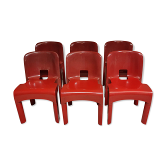 Set of 6 Universale 4867 Chairs by Joe Colombo for Kartell