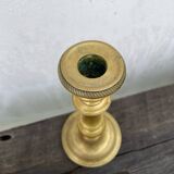 Set of gold-plated brass candlesticks