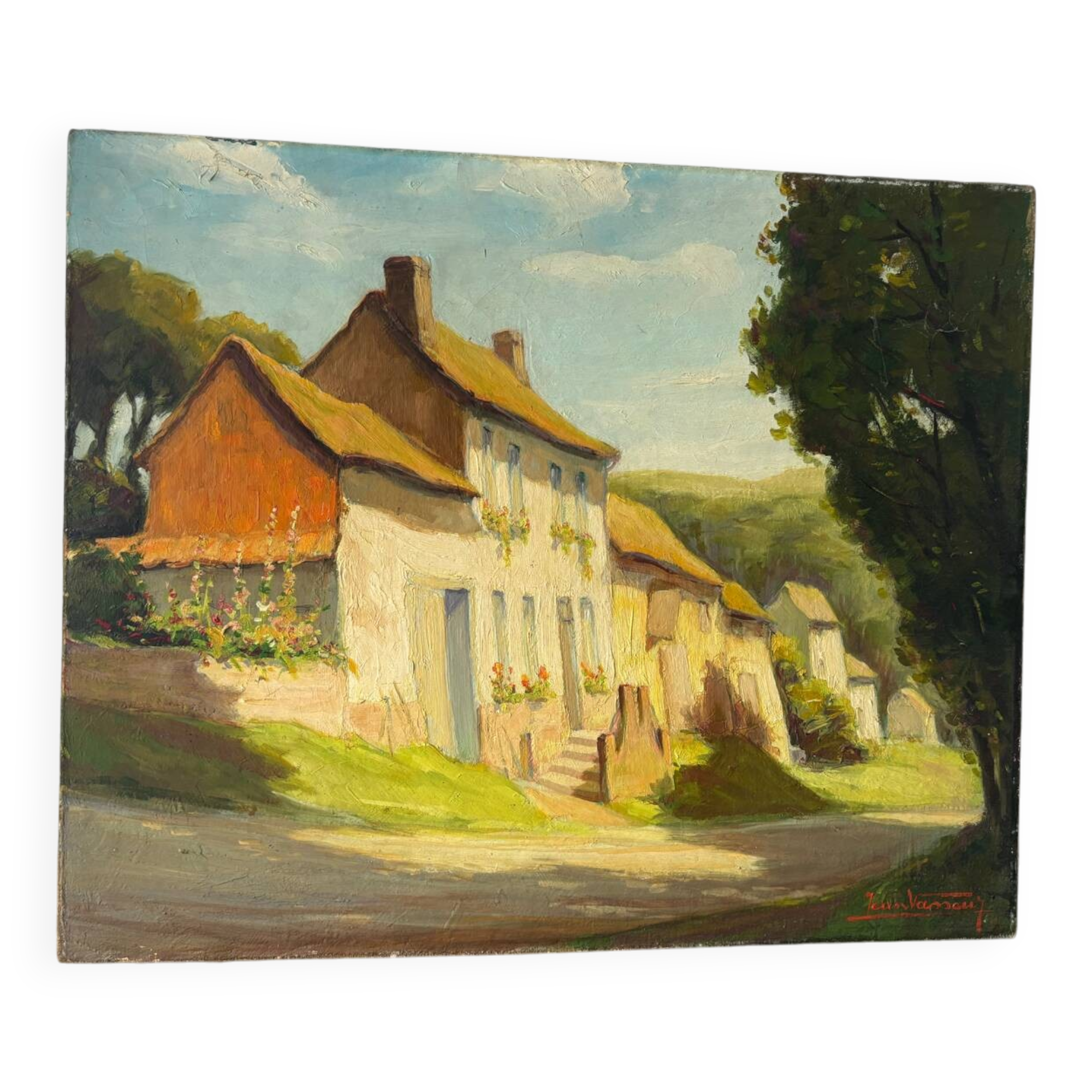 Paysage de maison de campagne