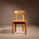 Six Dining Chairs in Pine Wood | Italy 1980s