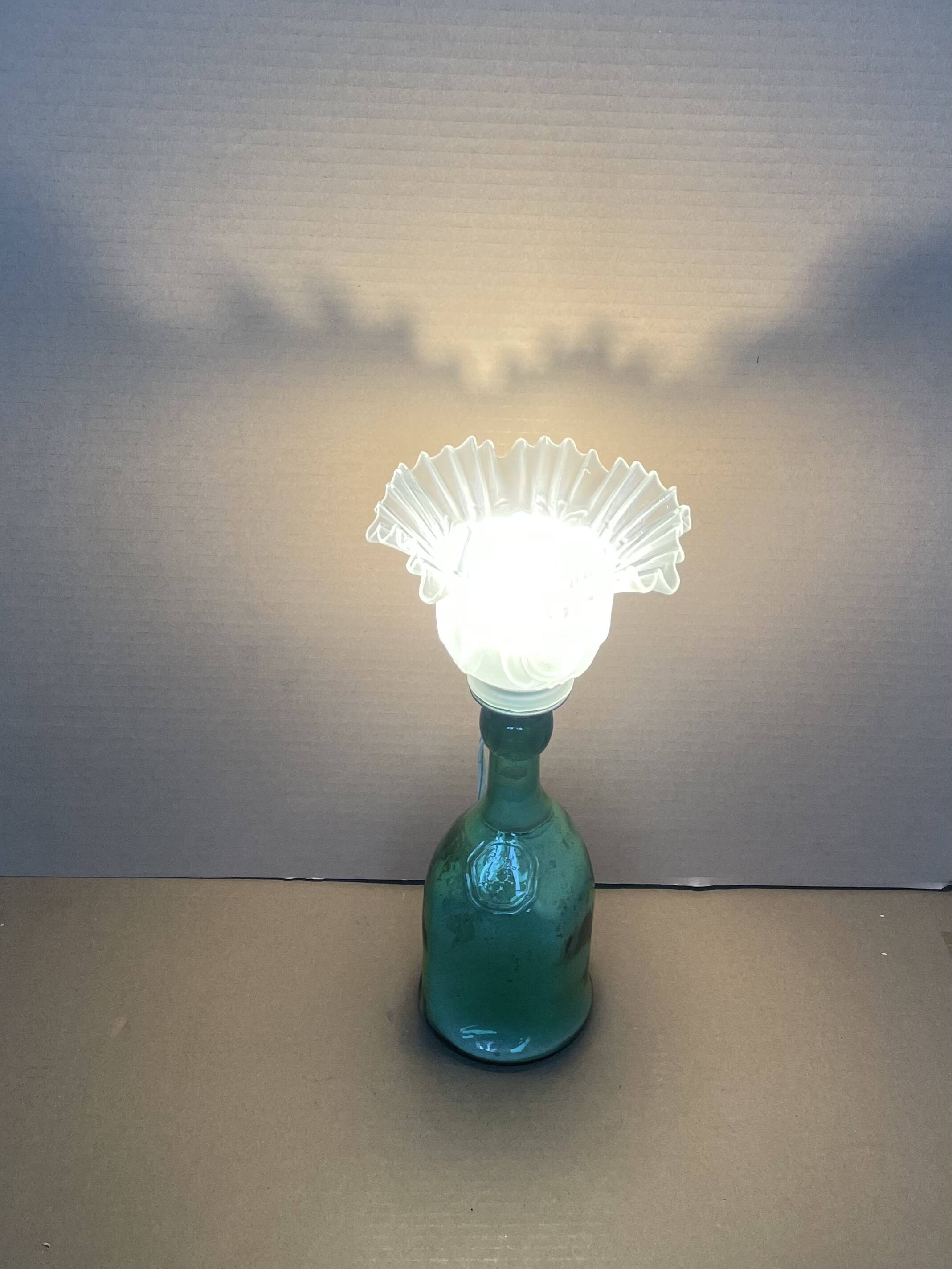 Antique glass table lamp