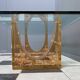 Glass coffee table in the style of marie-claude de fouguieres 1970s