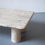 Table basse travertin Angelo Mangiarotti