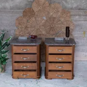 Vintage bedside table in Empire / Art Deco style