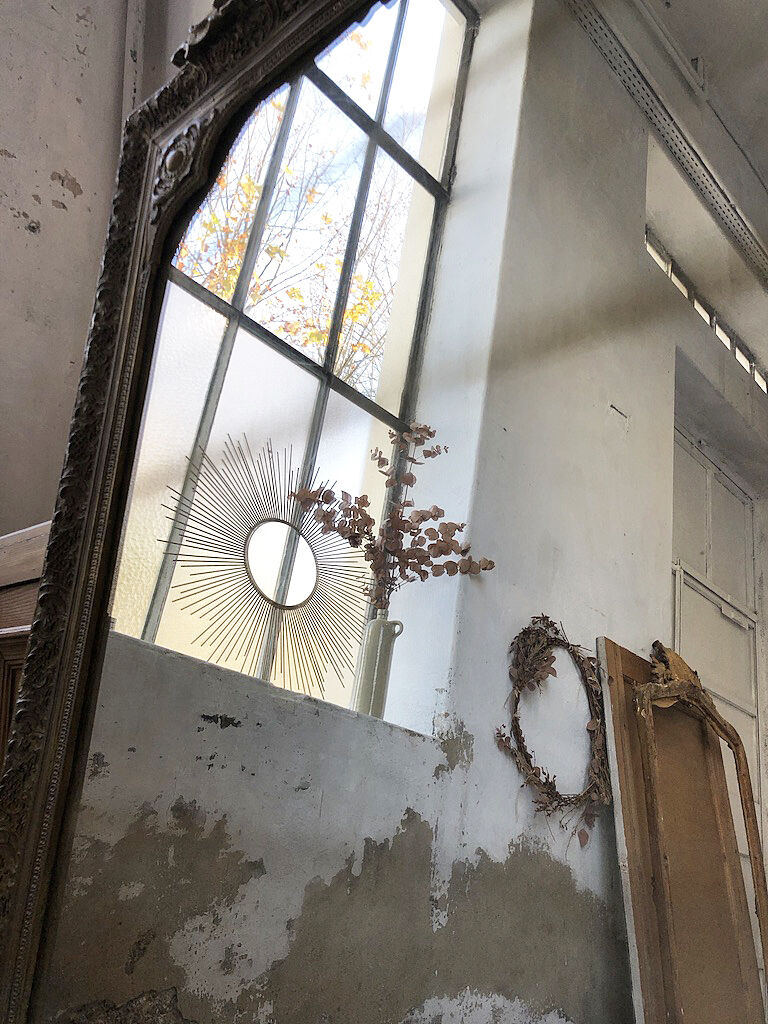 Mirror rosette Louis XVI 90x154cm