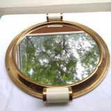 Round art deco mirror tray