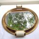 Round art deco mirror tray