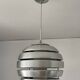 Brushed aluminum ball pendant light