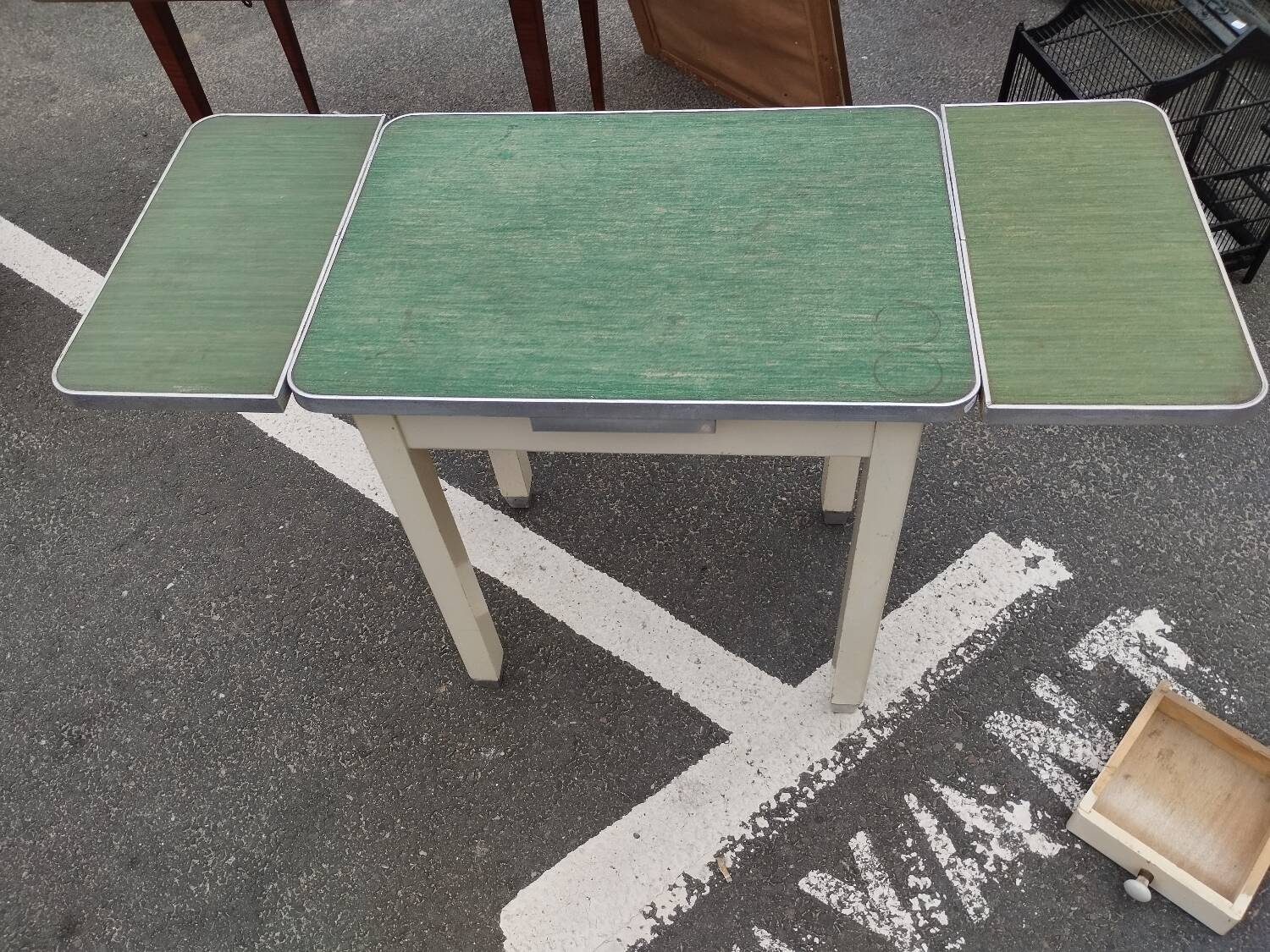 Antique vintage kitchen table