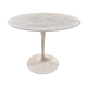 Round table in Carrara marble by Eero Saarinen for Knoll