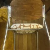 David Rowland chrome sleigh chair
