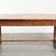 French dining table from the 18th century with a fruitwood top and oak base