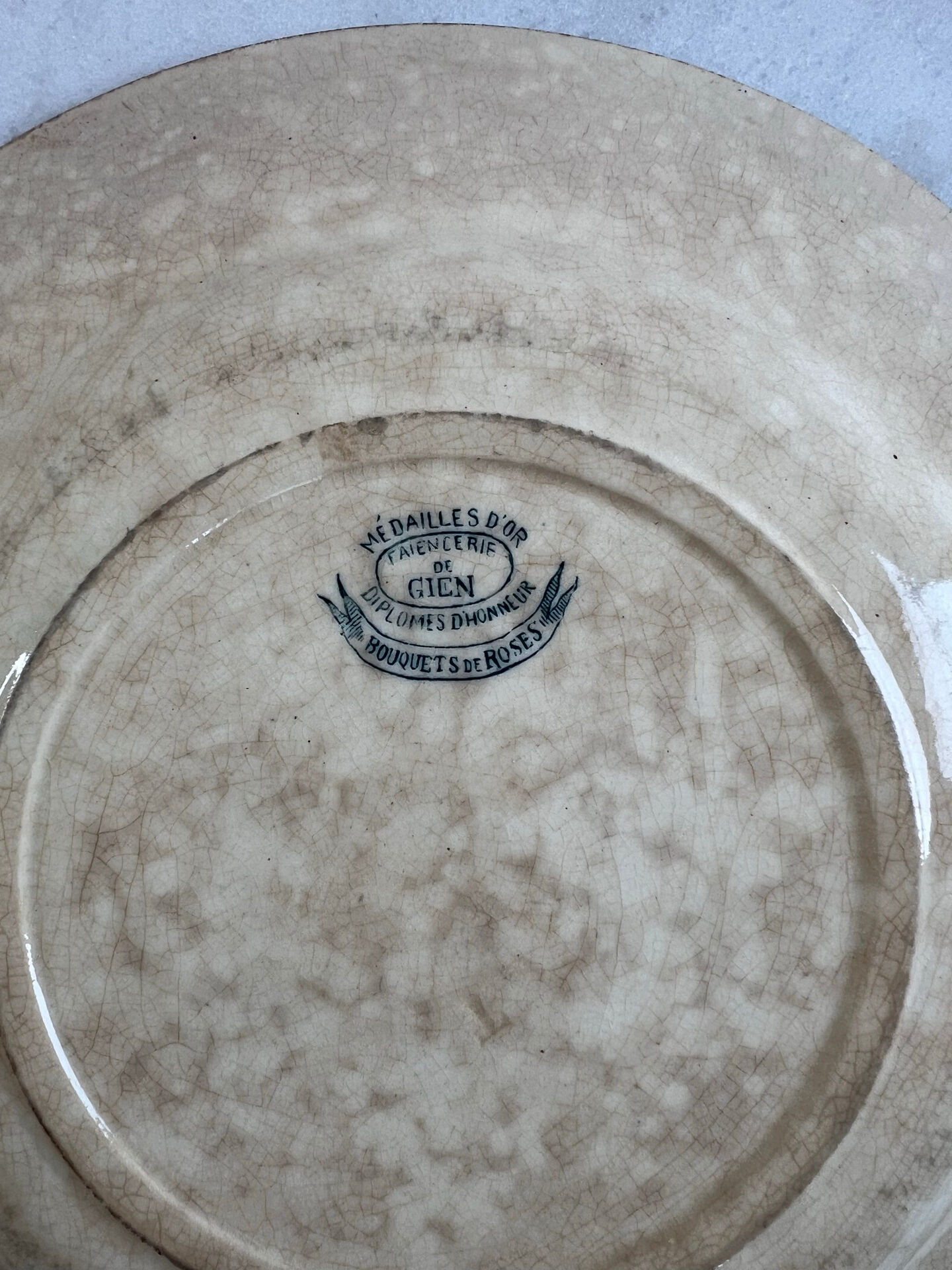 5 ironstone plates GIEN 21cm