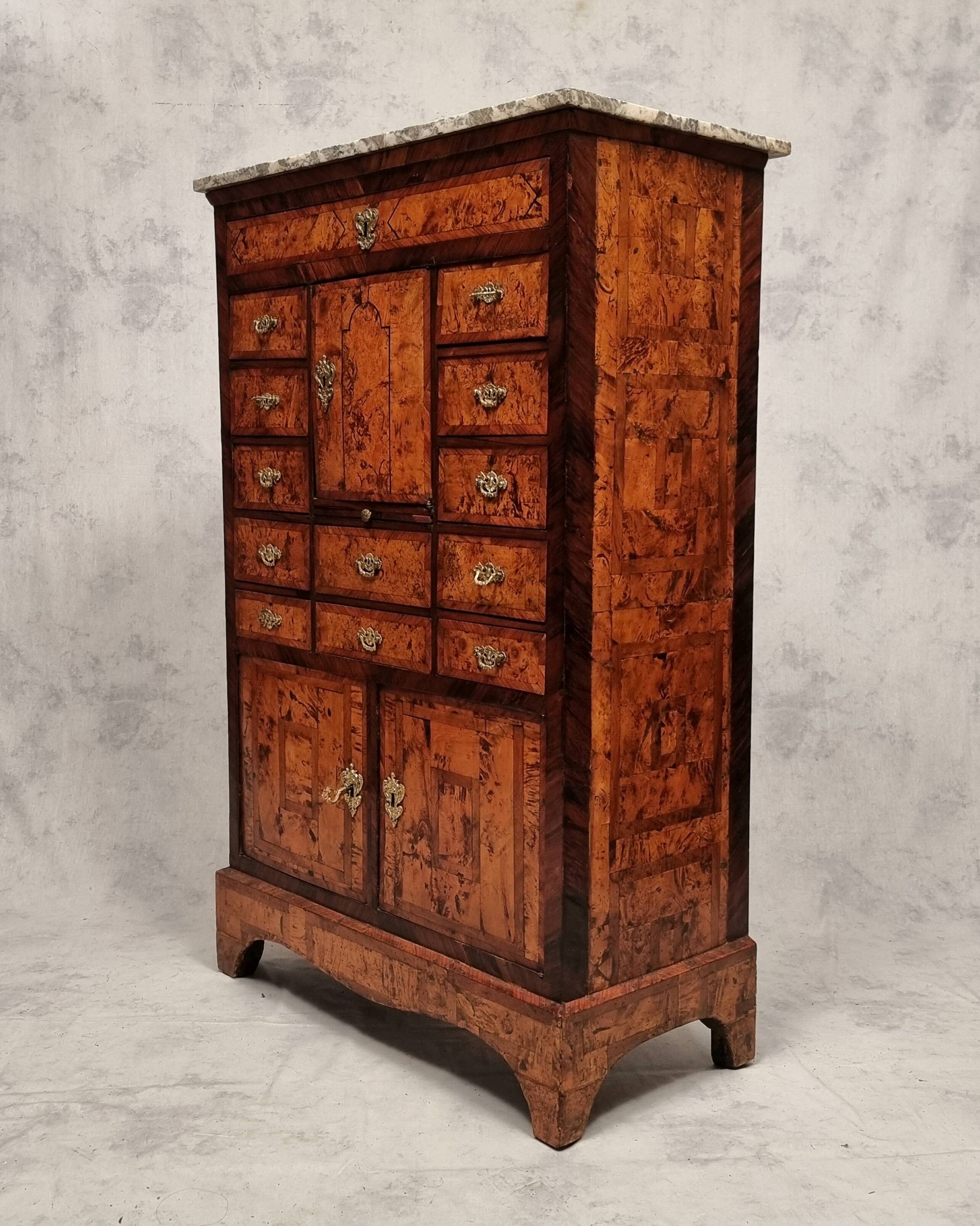 Louis XVI Period Law Secretary - Eastern Work - Loupe d'Orme - 18th