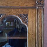 Large art deco dresser with marble top and mirror