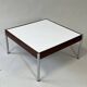 Scandinavian Coffee Table in Teak, Chrome and White Laminate, 1960s