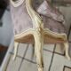 Paire de fauteuil bergère en soie 1960"