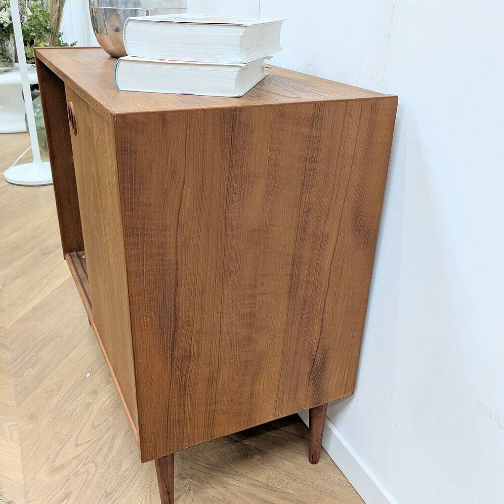 Vintage Scandinavian sideboard with sliding doors