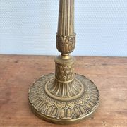 Art Nouveau Table Lamp Brass Gilded Marbled Glass Tulip Nancy School