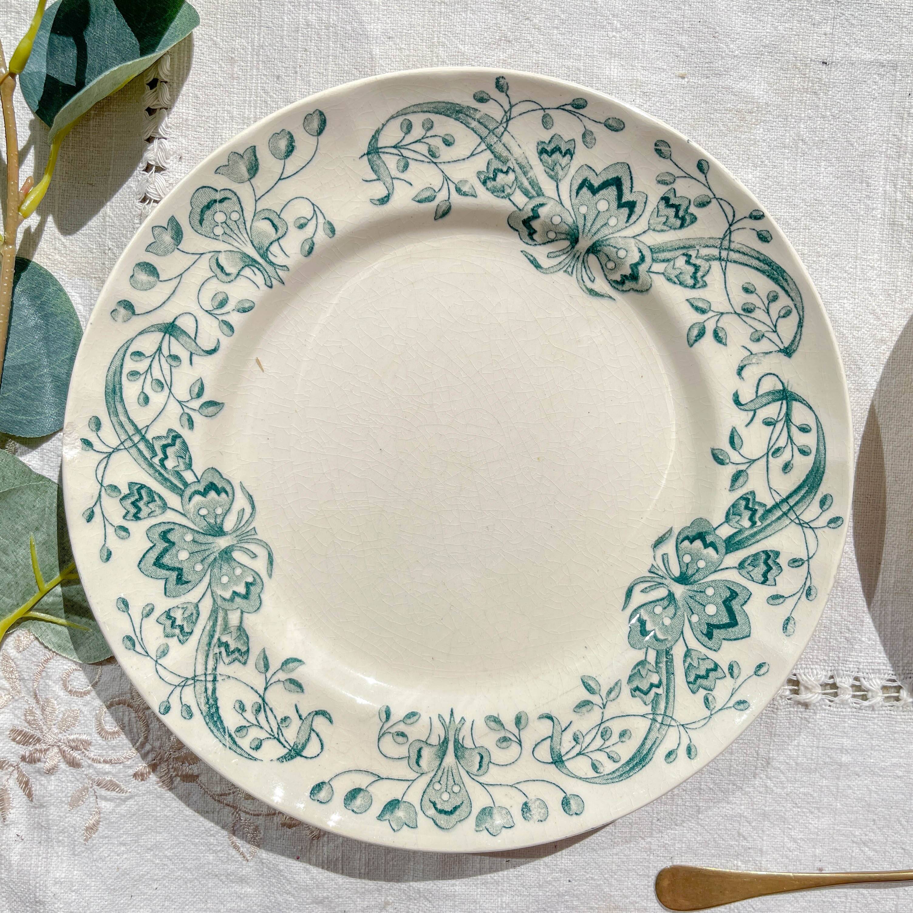 Set of 6 Small Antique Iron Earth Plates "Figuig" – Longchamp 19th Century