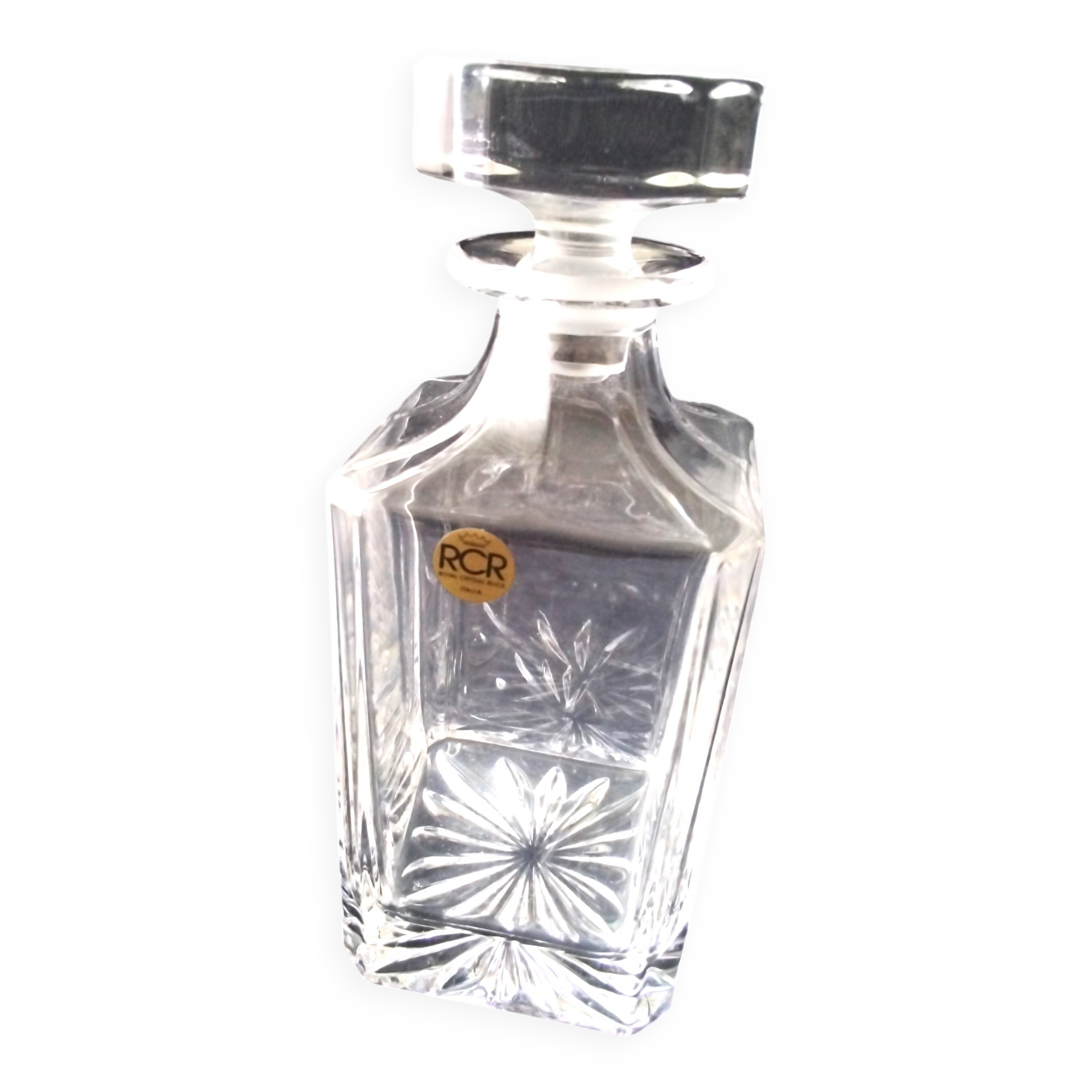 RCR plain crystal whisky carafe