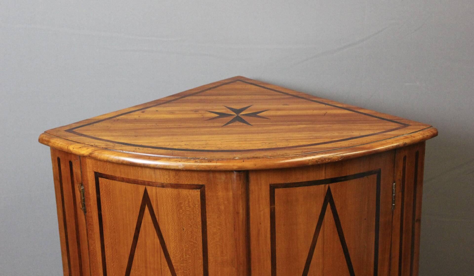 Louis XV corner cupboard with Maltese cross 18th century