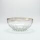 Salad bowl and 4 glass bowls with gilding, 1930 fruit salad service.