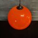 Lustre vintage sphère orange