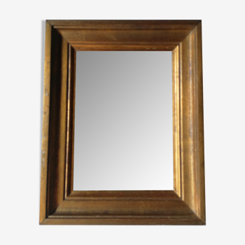 Golden wood mirror 16x20cm