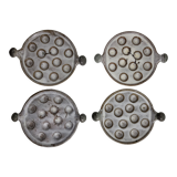 Set of 4 stoneware snail plates