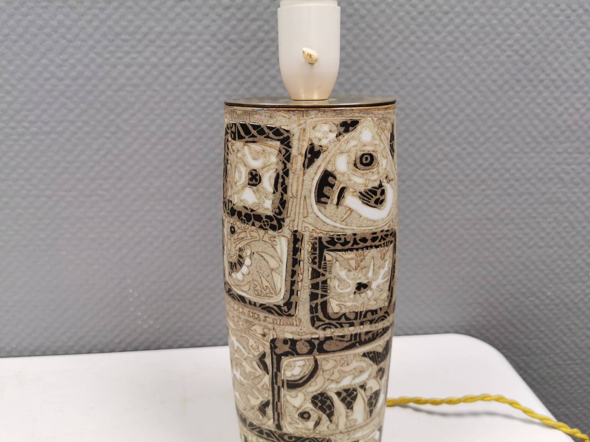 Large ceramic table lamp from Danish Royal Copenhagen.