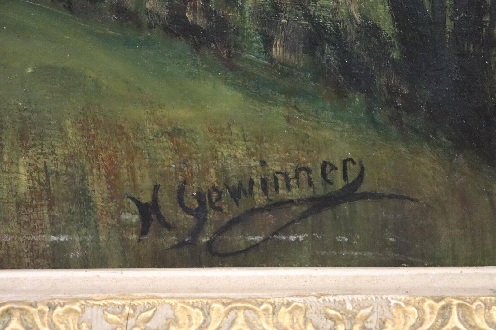 Painting Signed Landscape Oil Painting