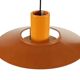 Pendant light "Falcon" two tone orange by Andreas Hansen for Fog & Mørup. Denmark 1960s.