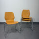 Vintage Casala chair – bent beech – chrome sled base