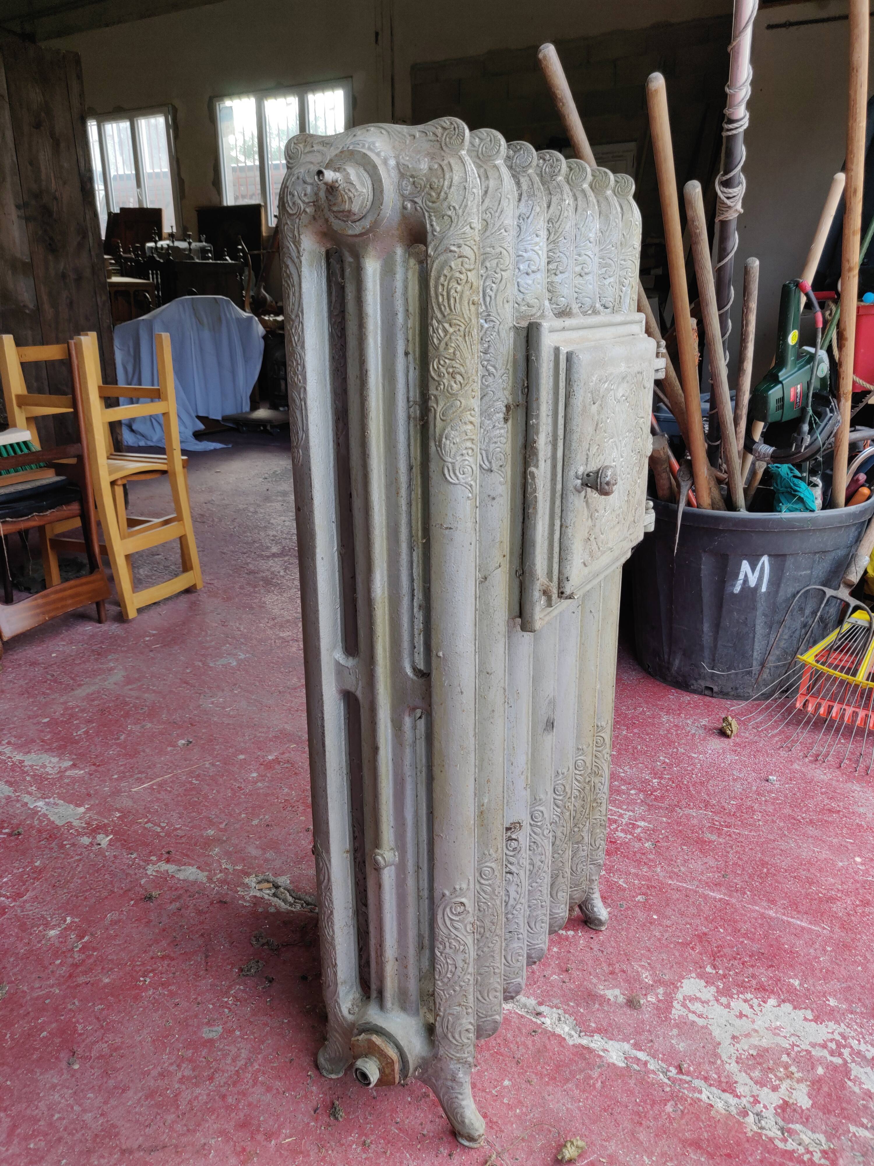 Cast iron radiator rocaille style XIXe 7 elements