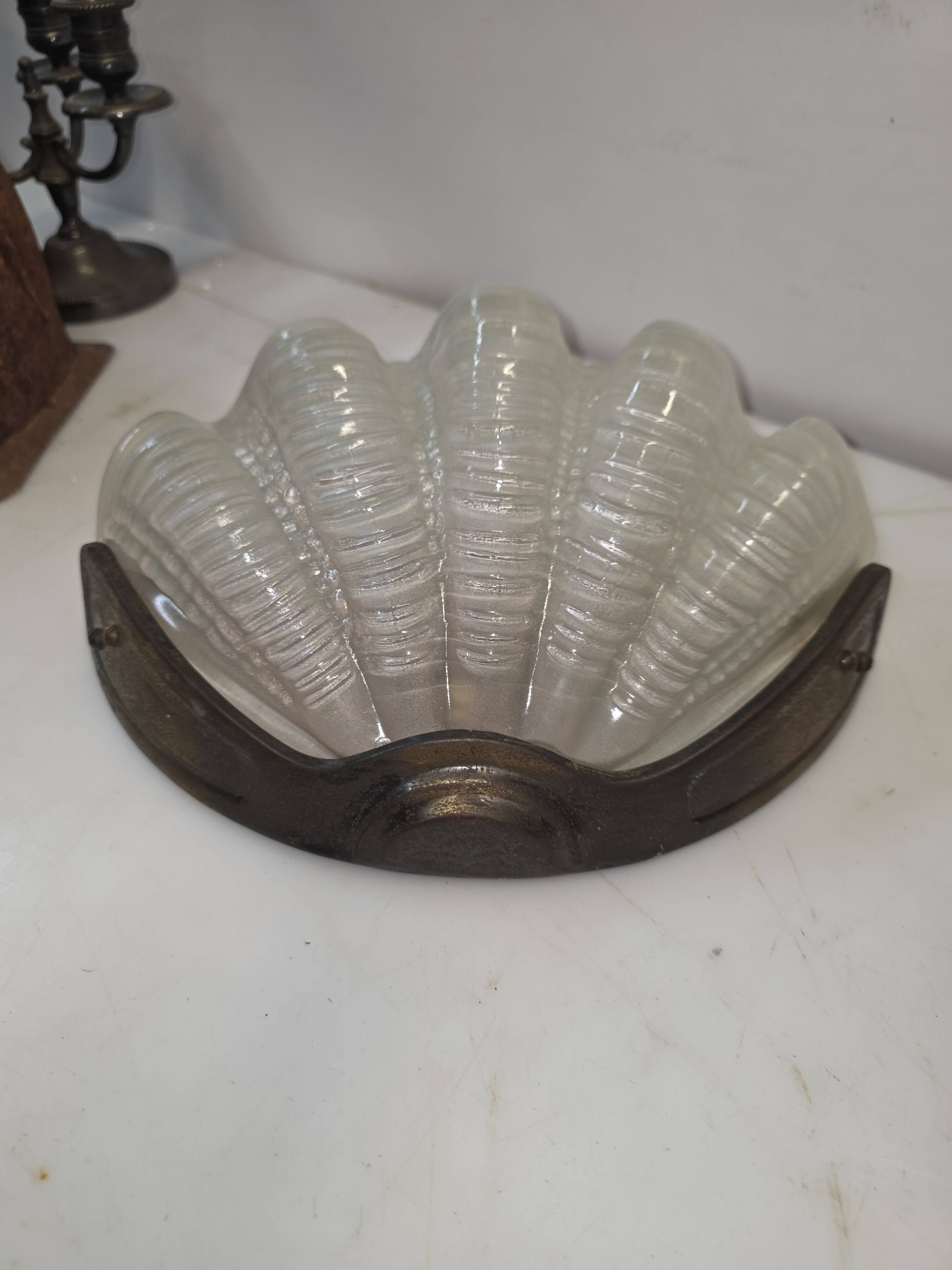 Pair of shell wall lights Art Deco 1930