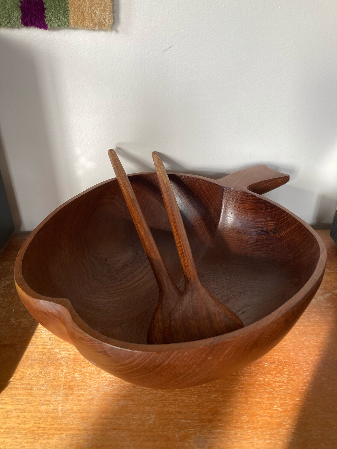 Teak salad bowl