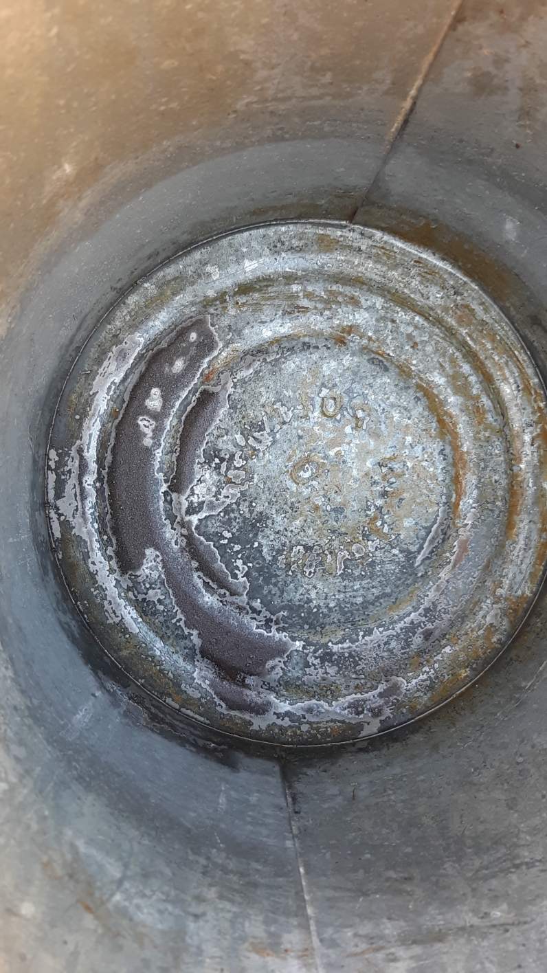 Vintage zinc galvanized steel bucket