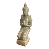 Buddha Statuette Teppanom Prayer Celadon Green Thailand Sawankhalok Asia
