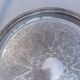 Silver metal serving tray brand flagship openwork border
