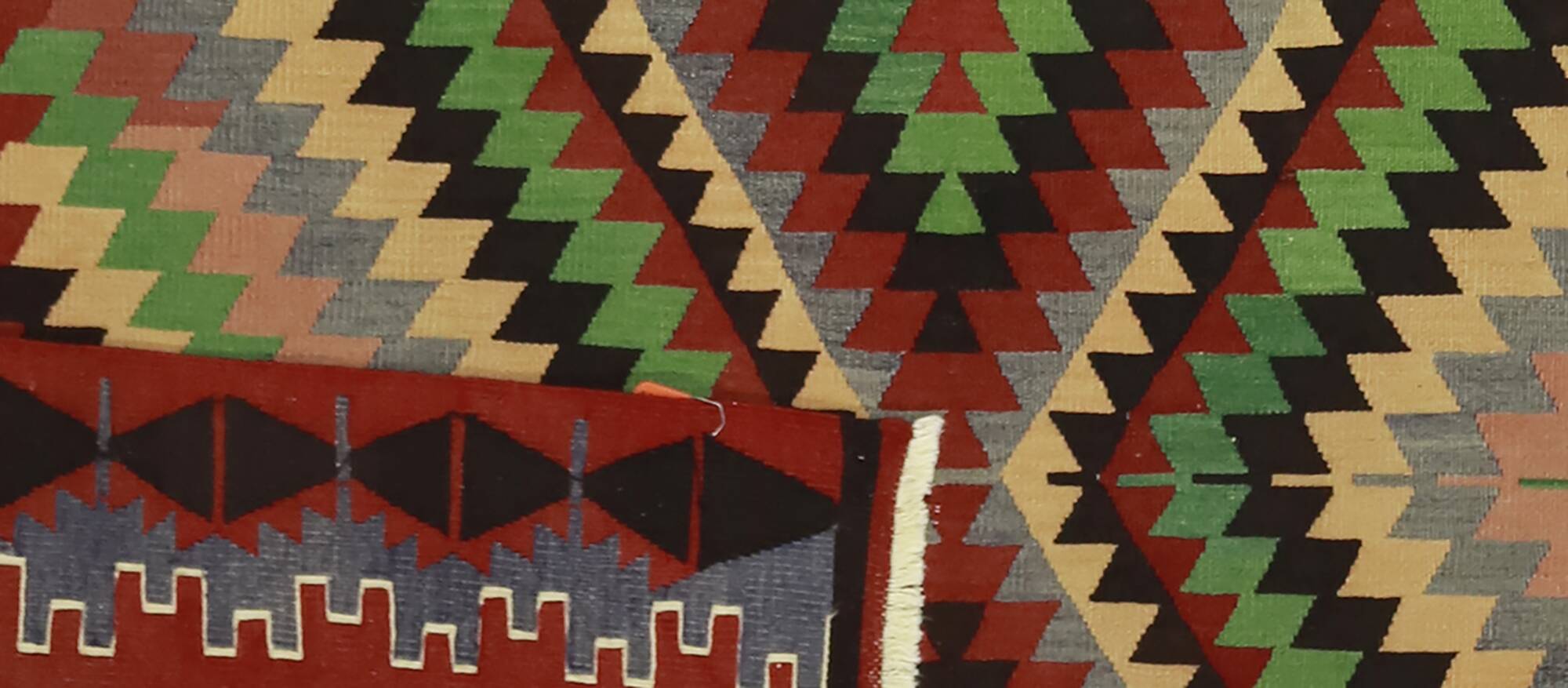 Vintage Turkish Kilim Co Coloured Turkish 175x247 cm Handwoven Bohemian Spirit