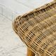 Vintage curved stool in rattan and bamboo