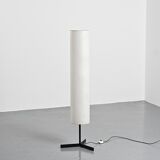 Rice paper and metal floor lamp, attributed to Temde, circa 1970.