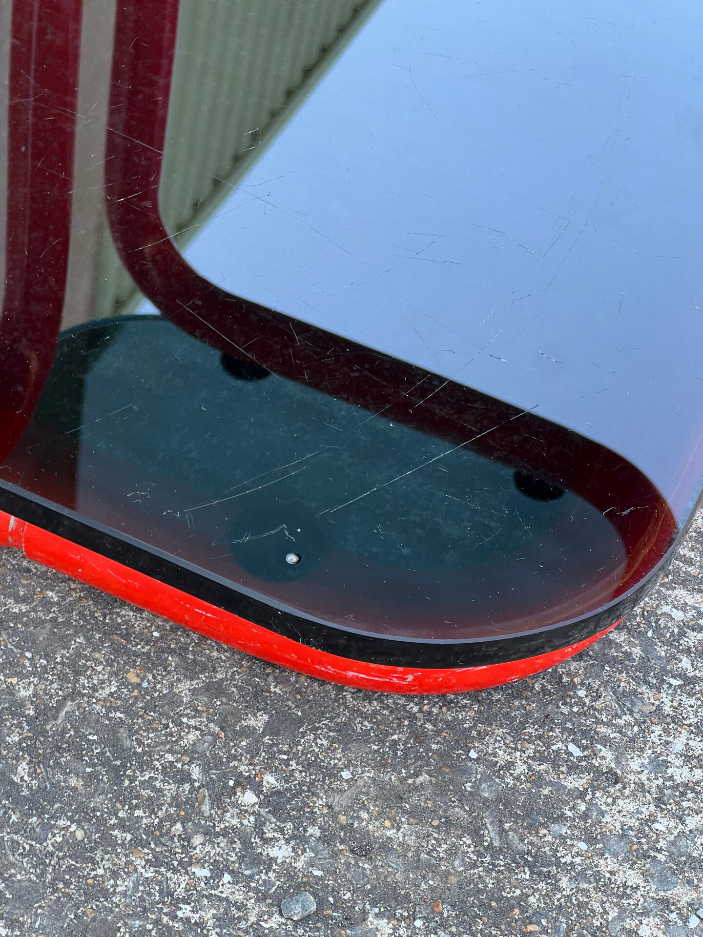tubular and glass side table from the 1980s