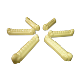 Box of 6 vintage knife holders in yellow ceramic