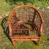 Rattan armchair from the 50s-60s